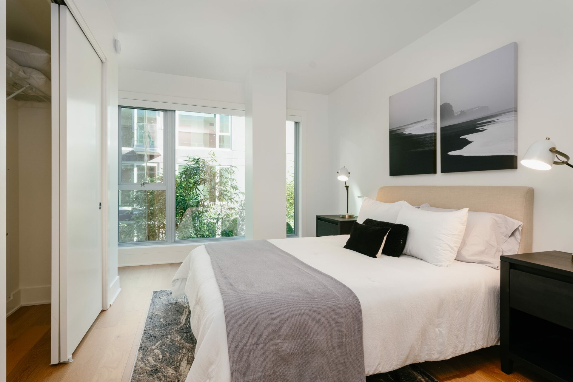 The Konrad large apartment bedroom